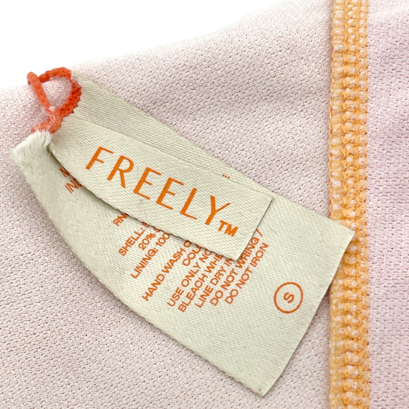 Freely Womens Asymmetrical Swimsuit Size Small Colorblock Pastel Beach Summer - Picture 10 of 12